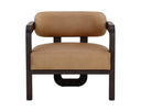 Brown Ludlow Sesame Leather Lounge Chair Madrone by Matho Sun, view 2