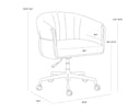 Meg Taupe / Santa Cruz Oatmeal Office Chair Olma by Matho Sun, view 6
