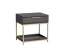 Small Gold Charcoal Grey Nightstand Rebel by Matho Sun, view 2