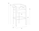 Ludlow Sesame Leather Barstool Mavia by Matho Sun, view 8
