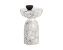Marble Look White End Table Goya by Matho Sun, view 2