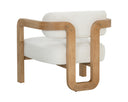 Rustic Oak Heather Ivory Tweed Lounge Chair Madrone by Matho Sun, view 4