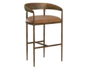 Tan Leather Barstool Zanatta by Matho Sun