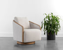 Effie Linen Lounge Chair Tasia Swivel by Matho Sun, view 5