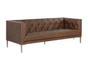 Vintage Caramel Leather Sofa Westin by Matho Sun