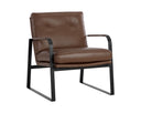 Missouri Mahogany Leather Lounge Chair Sterling by Matho Sun