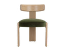 Rustic Oak Forest Green Dining Chairs set of 2 Horton by Matho Sun, view 2