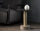 Gold Grey Marble / Charcoal Grey End Table Monaco by Matho Sun, view 3