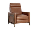 Shalimar Tobacco Leather Lounge Chair Brandon Recliner by Matho Sun