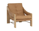 Rustic Oak Ludlow Sesame Leather Lounge Chair Rafferty by Matho Sun