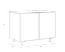 Small Suede Light Tan Leather Sideboard Omari by Matho Sun, view 7