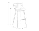 Bravo Portabella / Polo Club Kohl Grey Barstool Arabella by Matho Sun, view 6