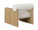 Rustic Oak Eclipse White Lounge Chair Coburn by Matho Sun, view 4