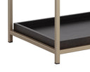 Large Gold Charcoal Grey Nightstand Rebel by Matho Sun, view 6