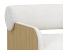 Rustic Oak Eclipse White Lounge Chair Coburn by Matho Sun, view 6