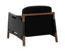 Antique Brown Abbington Black / Onyx Leather Lounge Chair Calloway by Matho Sun, view 4