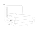 Queen Bergen Taupe Bed Tierra by Matho Sun, view 5