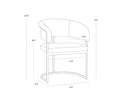 Gunmetal Belfast Heather Grey Dining Armchair Marris by Matho Sun, view 8