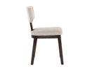 Dark Brown Dove Cream Dining Chairs set of 2 Rickett by Matho Sun, view 3