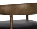 Charcoal Black Leather Counter Stool Zanatta by Matho Sun, view 7