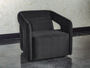 Abbington Black Lounge Chair Kendrick Swivel by Matho Sun, view 5