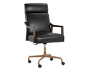 Brown Cortina Black Leather Office Chair Collin by Matho Sun