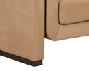 Distressed Brown Nubuck Tan Leather Sofa Romer by Matho Sun, view 5