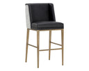 Antique Brass Cantina Black / Vera White Pepper Barstool Joplin by Matho Sun