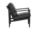 Black Black Leather Lounge Chair Gilmore by Matho Sun, view 3