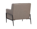Alpine Grey Leather Lounge Chair Talula by Matho Sun, view 4