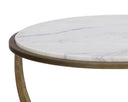 White Marble End Table Alicent by Matho Sun, view 7