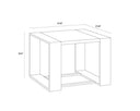 Stainless Steel High Gloss White End Table Dalton by Matho Sun, view 7