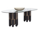 Oval Glass 94.5" Dining Table Yanna by Matho Sun