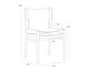Nubuck Caramel Leather Dining Chair Argus by Matho Sun, view 6