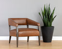 Shalimar Tobacco Leather Lounge Chair Carlyle by Matho Sun, view 5
