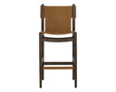 Nubuck Caramel Leather Barstool Argus by Matho Sun, view 2
