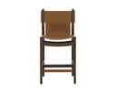 Nubuck Caramel Leather Counter Stool Argus by Matho Sun, view 2