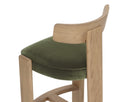 Rustic Oak Forest Green Barstool Horton by Matho Sun, view 5