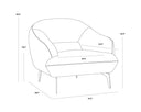 Cognac Leather Armchair Armani by Matho Sun, view 7