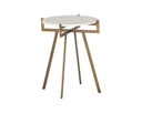 White Marble End Table Anak by Matho Sun