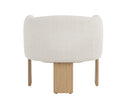 Rustic Oak Dove Cream Lounge Chair Trine by Matho Sun, view 5