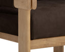 Nubuck Cocoa Leather Lounge Chair Carmichael by Matho Sun, view 6