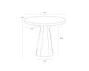 Travertine Look Natural 34" Bistro Table Kliff by Matho Sun, view 6