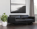 Cortina Black Leather Sofa Rogers by Matho Sun, view 4