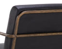Charcoal Black Leather Lounge Chair Lathan by Matho Sun, view 7