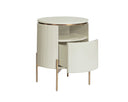 High Gloss Cream End Table Paloma by Matho Sun, view 3