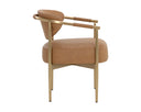 Milliken Cognac Dining Armchair Heloise by Matho Sun, view 3