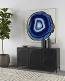 48" X 48" Gold Frame Nature Blue Agate by Matho Sun, view 2