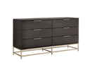 Small Gold Charcoal Grey Dresser Rebel by Matho Sun, view 2