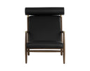 Black Leather Lounge Chair Biko by Matho Sun, view 2